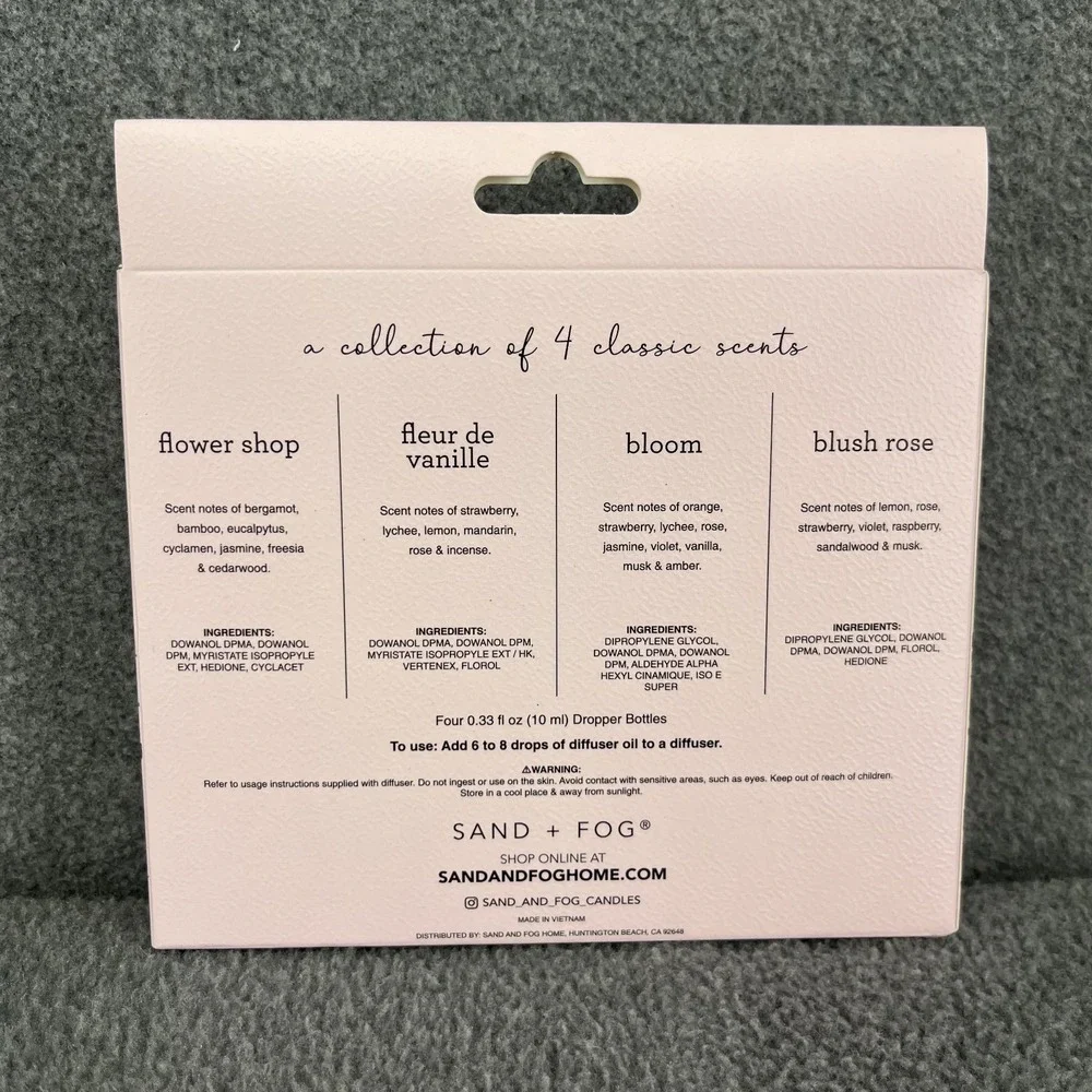 Sand Fog Fragrance Diffuser Oils 4 Classic Scents Flower Shop‎ Fleur De Vanille